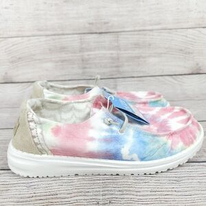 Hey Dude Youth Wendy Boho Mandala Tie Dye Comfortable Lightweight Loafer Shoes